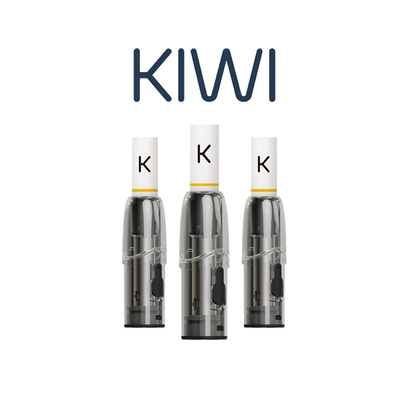 KIWI VAPOR CARTUCCE DI RICAMBIO E DRIP TIP IN COTONE KIWI SOFT BLACK (3PZ)