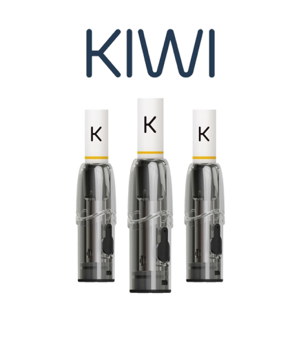 KIWI VAPOR CARTUCCE DI RICAMBIO E DRIP TIP IN COTONE KIWI SOFT BLACK (3PZ)