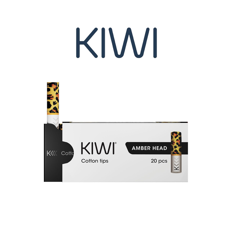 KIWI VAPOR DRIP TIP IN COTONE AMBER HEAD PER KIWI (PZ 20)