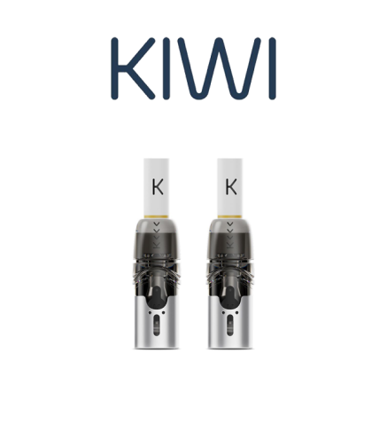 KIWI VAPOR CARTUCCE DI RICAMBIO E DRIP TIP IN COTONE KIWI 2 BLACK (2PZ)