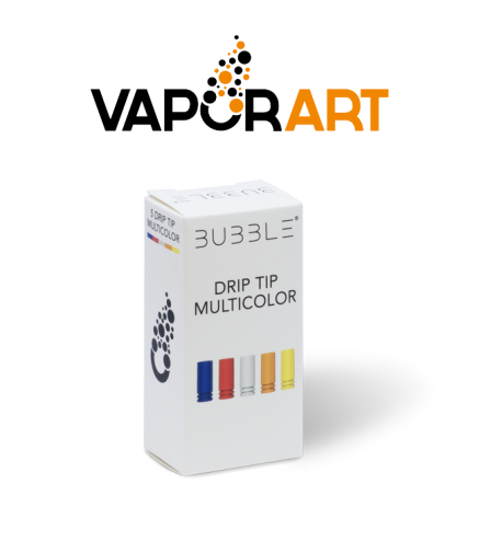 VAPORART DRIP TIP IN POLICARBONATO COLORATI PER BUBBLE (5PZ)