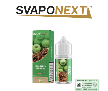 SVAPONEXT STARTER FLAVOUR MINI SHOT 10+10 TABACCO E MELA 10 ML