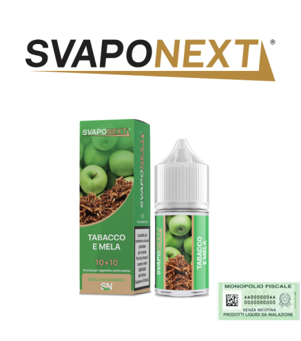 SVAPONEXT STARTER FLAVOUR MINI SHOT 10+10 TABACCO E MELA 10 ML