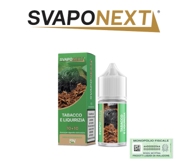 SVAPONEXT STARTER FLAVOUR MINI SHOT 10+10 TABACCO E LIQUIRIZIA 10 ML