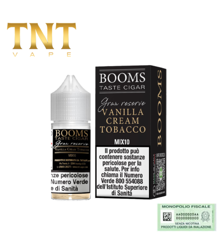 TNT VAPE MIX&VAPE 10+10 BOOMS VANILLA CREAM TOBACCO GRAN RESERVE 10 ML