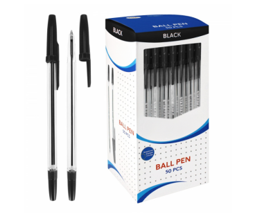 PENNA CRISTAL DI COLORE NERA (50PZ)