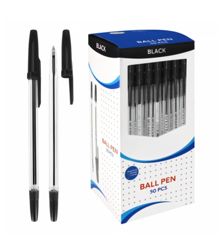 PENNA CRISTAL DI COLORE NERA (50PZ)