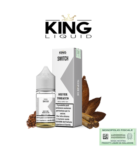 KING LIQUID MIX&VAPE 10+10 SWITCH SILVER TOBACCO 10 ML