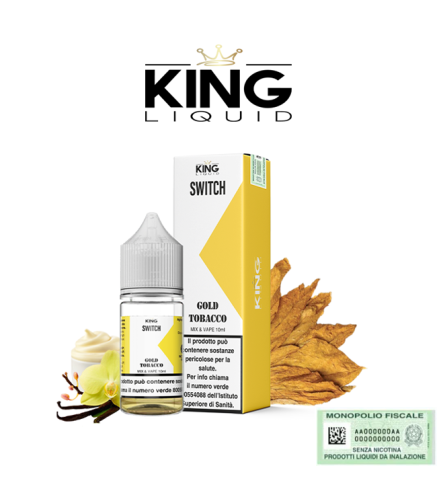 KING LIQUID MIX&VAPE 10+10 SWITCH GOLD TOBACCO 10 ML