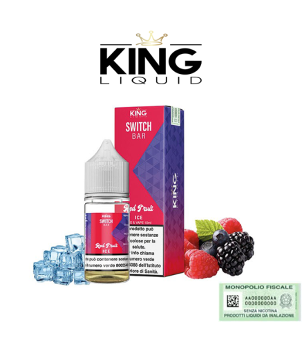 KING LIQUID MIX&VAPE 10+10 SWITCH BAR RED FRUIT ICE 10 ML