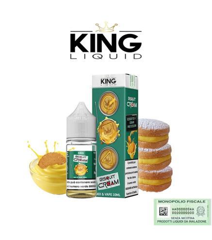 KING LIQUID MIX&VAPE 10+10 BISQUIT CREAM 10 ML
