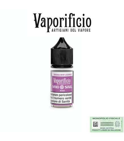 VAPORIFICIO MINI SHOT 10+10 MIND SOUL HAVANA MINT LICORICE 10 ML