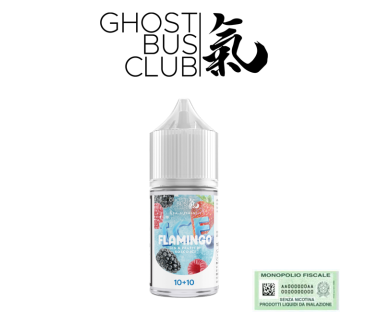 GHOST BUS CLUB MINI SHOT 10+10 FLAMINGO ICE 10 ML