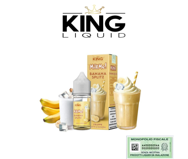 KING LIQUID MIX&VAPE 10+10 MILK ME! BANANA SPLITZ 10 ML