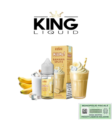 KING LIQUID MIX&VAPE 10+10 MILK ME! BANANA SPLITZ 10 ML